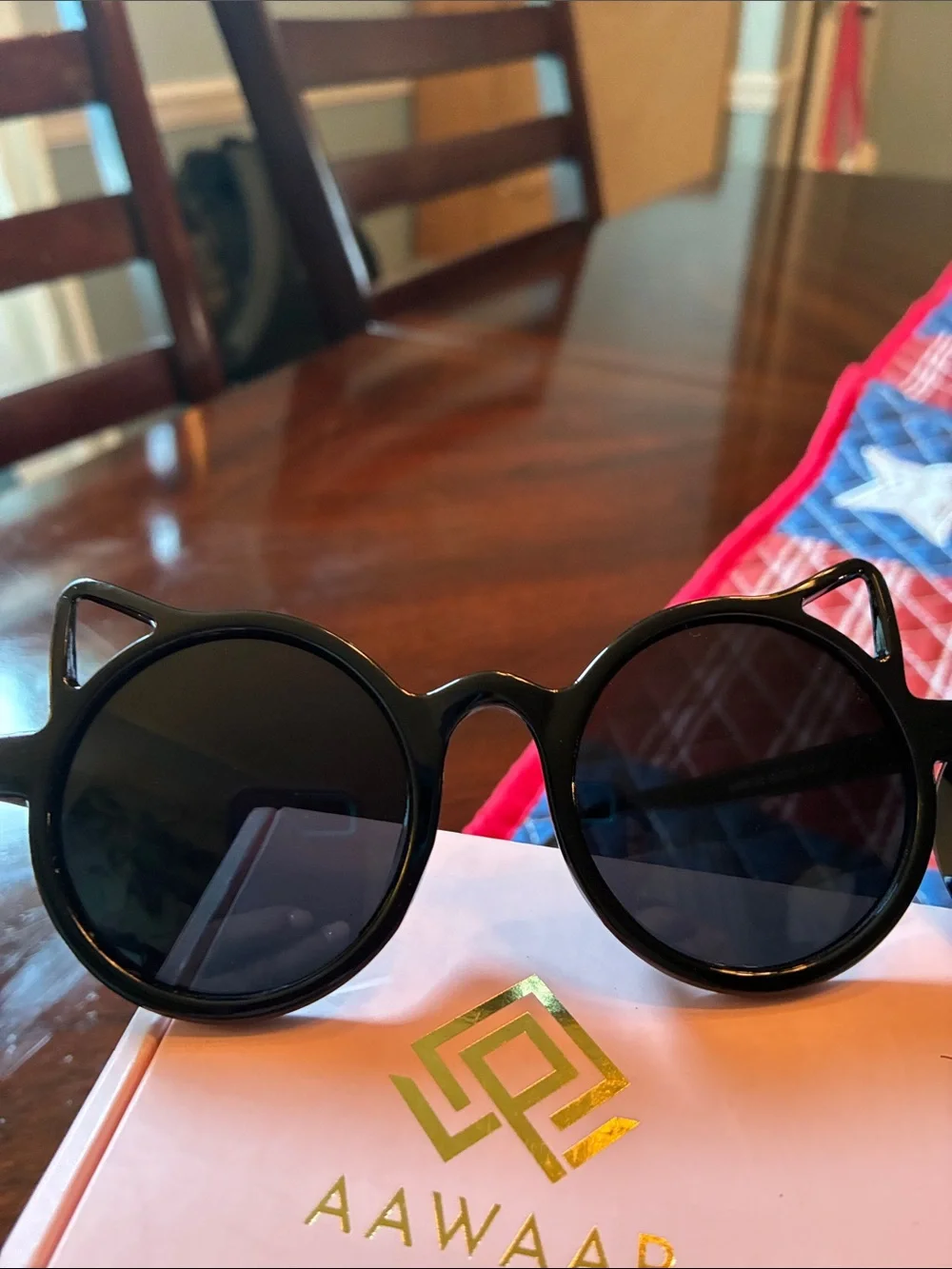 Kids Black Heart & Cat Sunglasses - Cute Black Frames